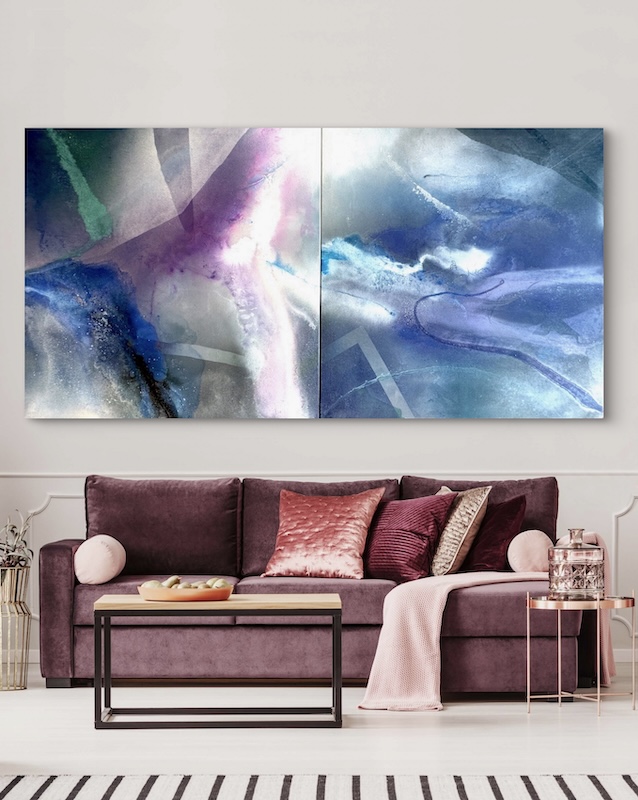 Detail 4 – Blue Water Meets Purple Landscape I–II