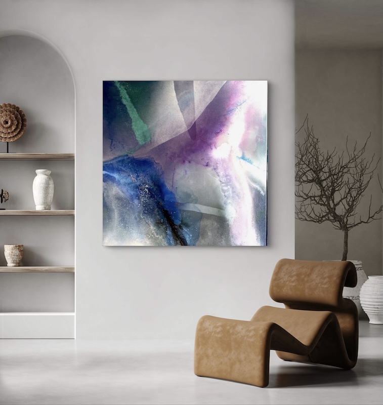 Detail 1 – Blue Water Meets Purple Landscape I