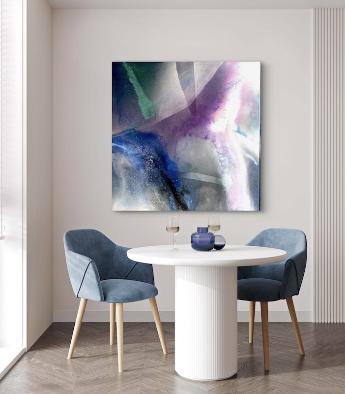 Detail 3 – Blue Water Meets Purple Landscape I