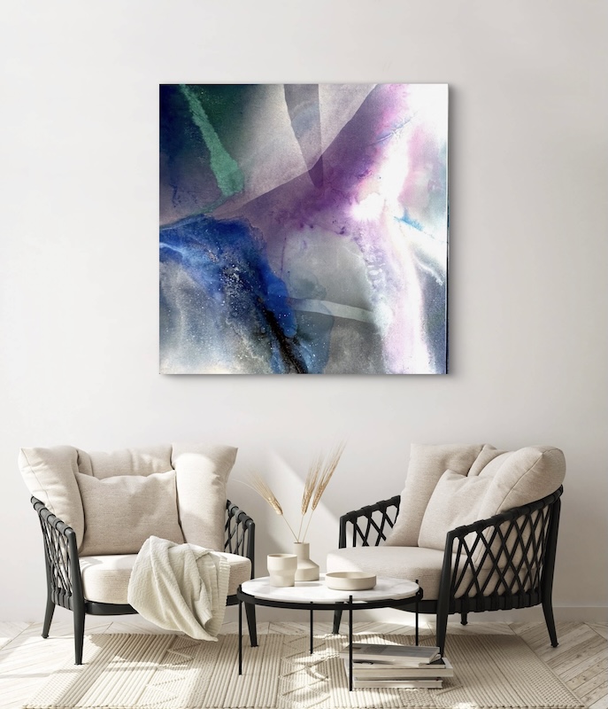 Detail 4 – Blue Water Meets Purple Landscape I