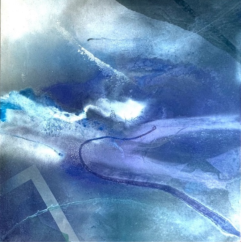 Blue Water Meets Purple Landscape II